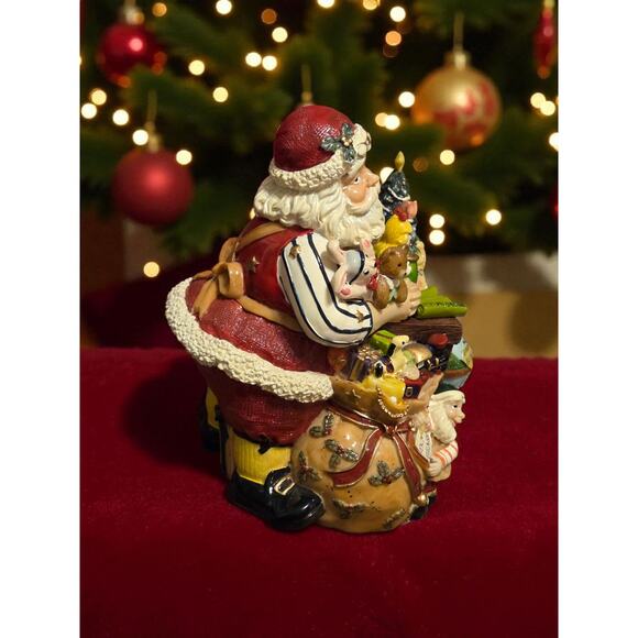 Fitz and Floyd Toyland Santa Musical Figurine in Original Box - Picture 7 of 11
